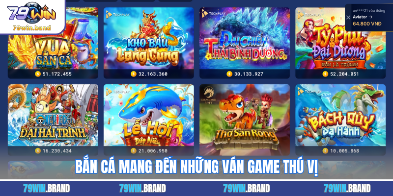 Bắn cá mang đến những ván game thú vị
