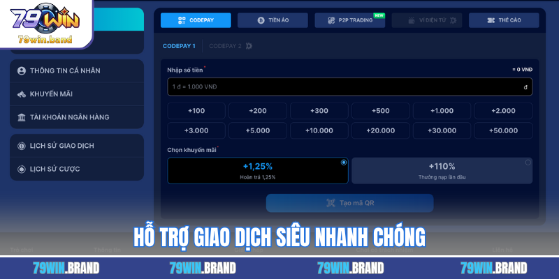 Hỗ trợ giao dịch siêu nhanh chóng