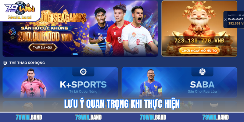 Lưu ý quan trọng khi thực hiện